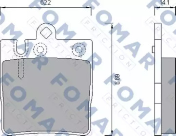 FOMAR FRICTION fo680281 -  Комплект тормозных колодок, дисковый тормоз